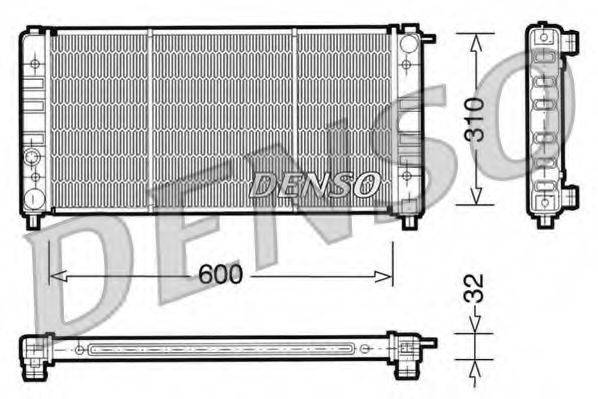 Радіатор, охолодження двигуна DENSO DRM26002
