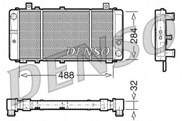 DENSO DRM27001 Радиатор охлаждения двигателя