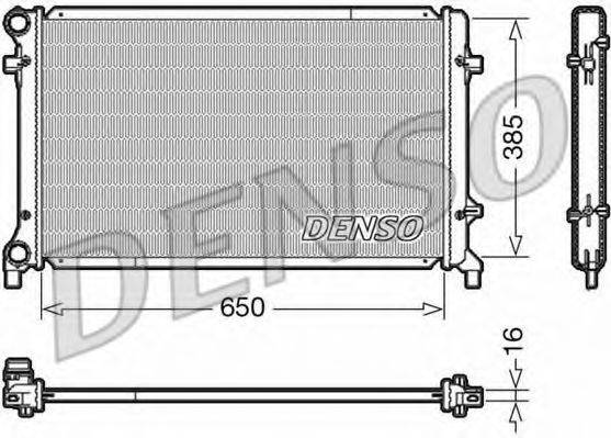 Радіатор, охолодження двигуна DENSO DRM02014