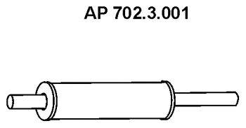 Передглушувач вихлопних газів EBERSPACHER 702.3.001