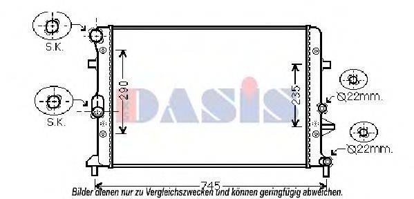 Радиатор охлаждения двигателя AKS DASIS 040019N