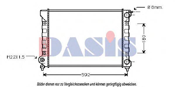 AKS DASIS 040210N Радиатор охлаждения двигателя