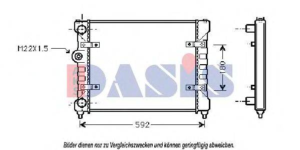Радиатор охлаждения двигателя AKS DASIS 040330N