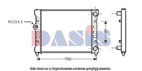 Радіатор, охолодження двигуна AKS DASIS 040350N