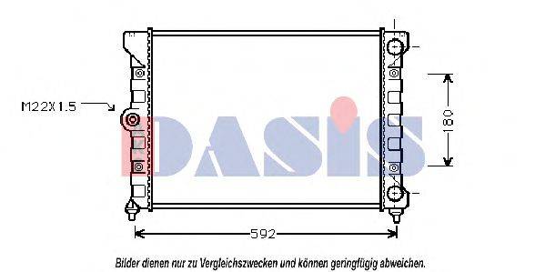 AKS DASIS 040780N Радиатор охлаждения двигателя