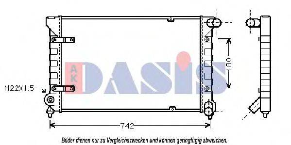 Радіатор, охолодження двигуна AKS DASIS 040900N