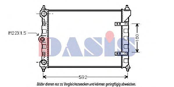 Радиатор охлаждения двигателя AKS DASIS 041090N