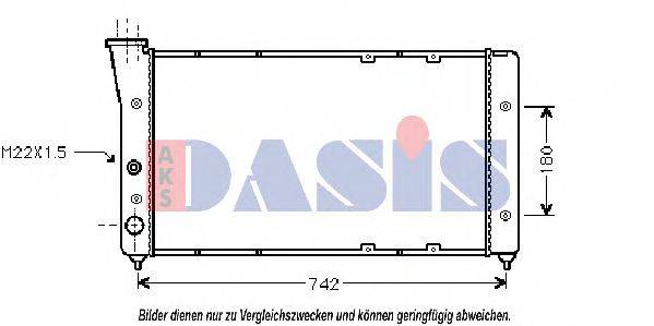 AKS DASIS 041130N Радиатор охлаждения двигателя