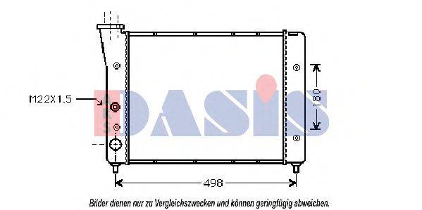 Радиатор охлаждения двигателя AKS DASIS 041200N