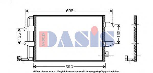 AKS DASIS 042021N Конденсатор кондиционера