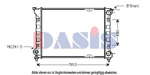 AKS DASIS 043880N Радиатор охлаждения двигателя