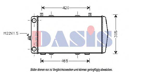 Радиатор охлаждения двигателя AKS DASIS 490002N