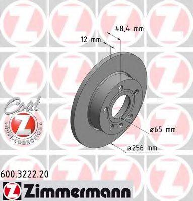 ZIMMERMANN 600322220 гальмівний диск