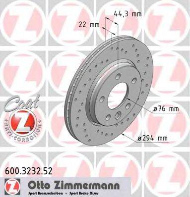 ZIMMERMANN 600323252 гальмівний диск