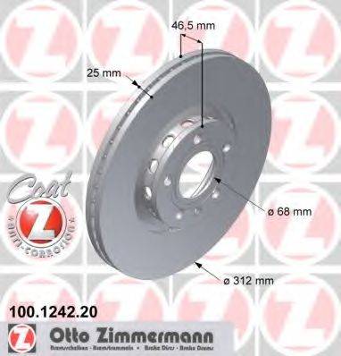 Тормозной диск ZIMMERMANN 100.1242.20