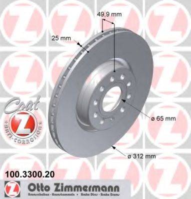 ZIMMERMANN 100330020 Тормозной диск
