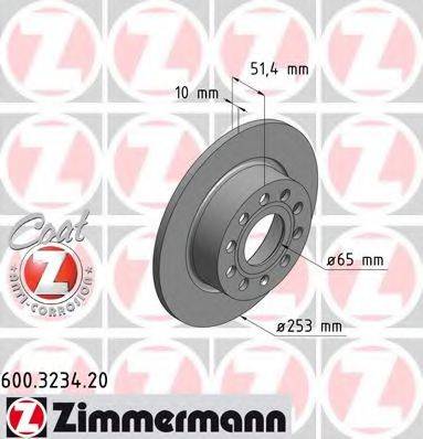 ZIMMERMANN 600323420 Тормозной диск