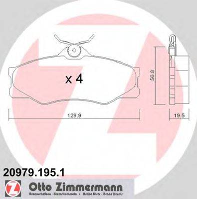 Тормозные колодки ZIMMERMANN 20979.195.1