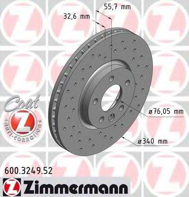 ZIMMERMANN 600324952 гальмівний диск
