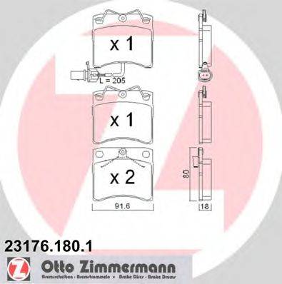 Тормозные колодки ZIMMERMANN 23176.180.1