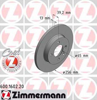 Тормозной диск ZIMMERMANN 600.1602.20