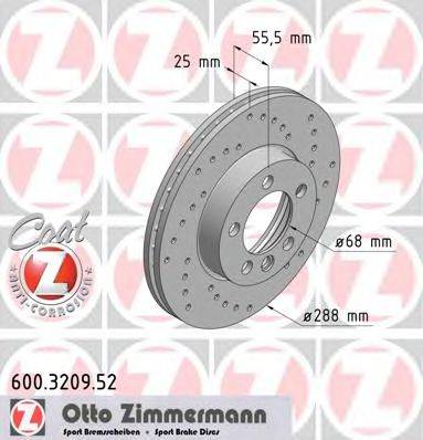 ZIMMERMANN 600320952 гальмівний диск