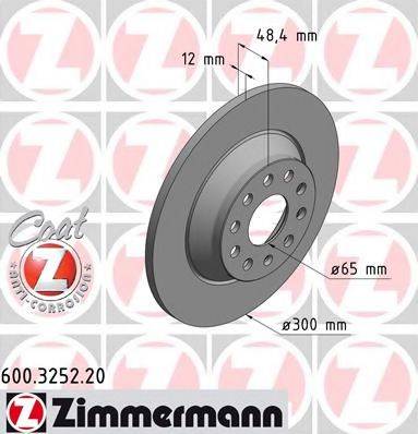 ZIMMERMANN 600325220 Тормозной диск