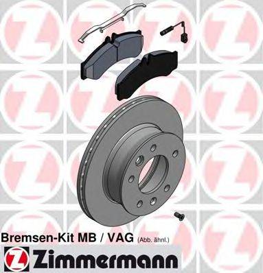 Комплект тормозов, дисковый тормозной механизм ZIMMERMANN 640.4311.00