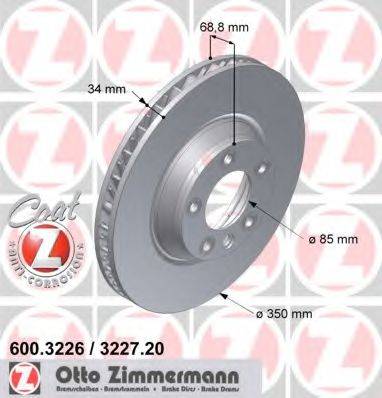 Тормозной диск ZIMMERMANN 600.3227.20