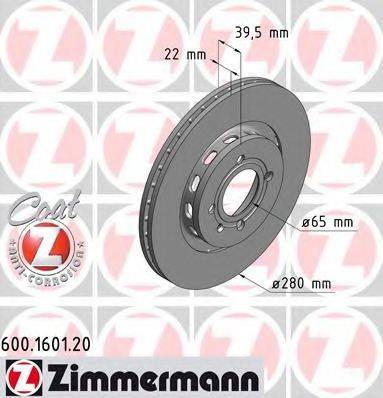 Тормозной диск ZIMMERMANN 600.1601.20