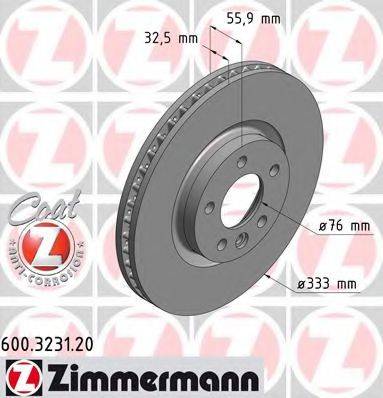 Тормозной диск ZIMMERMANN 600.3231.20