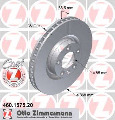 Тормозной диск ZIMMERMANN 460.1575.20