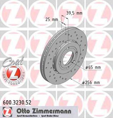 гальмівний диск ZIMMERMANN 600.3230.52