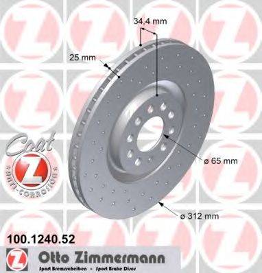 ZIMMERMANN 100124052 гальмівний диск