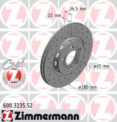 ZIMMERMANN 600323552 Тормозной диск