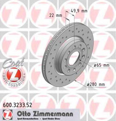 ZIMMERMANN 600323352 Тормозной диск