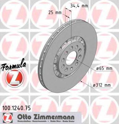 Тормозной диск ZIMMERMANN 100.1240.75