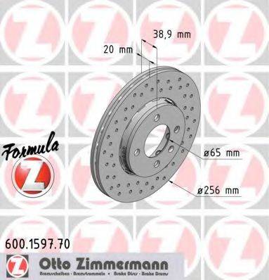 Тормозной диск ZIMMERMANN 600.1597.70