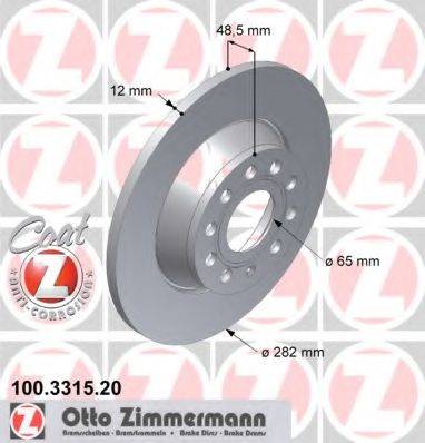 ZIMMERMANN 100331520 гальмівний диск
