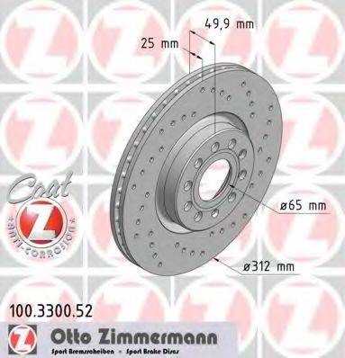 ZIMMERMANN 100330052 гальмівний диск