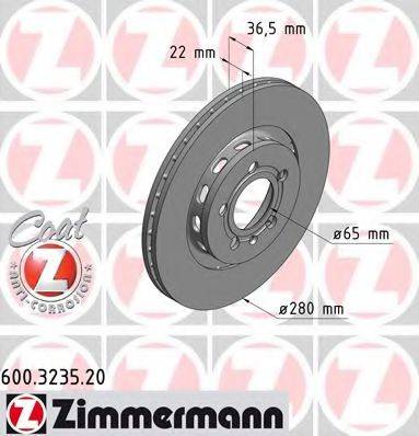 Тормозной диск ZIMMERMANN 600.3235.20
