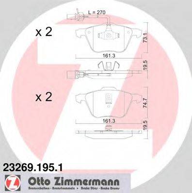 Тормозные колодки ZIMMERMANN 23269.195.1