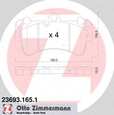 ZIMMERMANN 236931651 Комплект гальмівних колодок, дискове гальмо