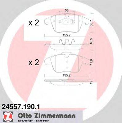 Тормозные колодки ZIMMERMANN 24557.190.1