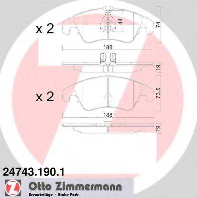 Тормозные колодки ZIMMERMANN 24743.190.1
