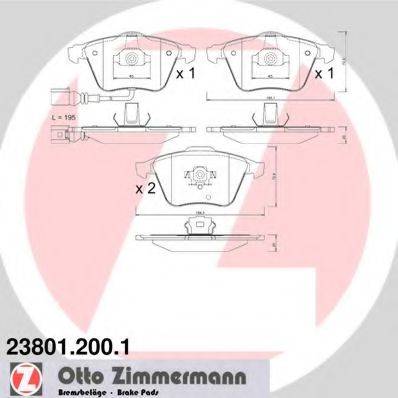Тормозные колодки ZIMMERMANN 23801.200.1
