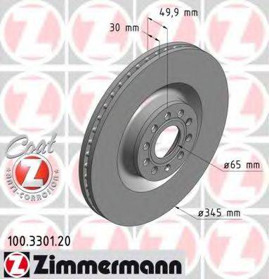 ZIMMERMANN 100330120 гальмівний диск