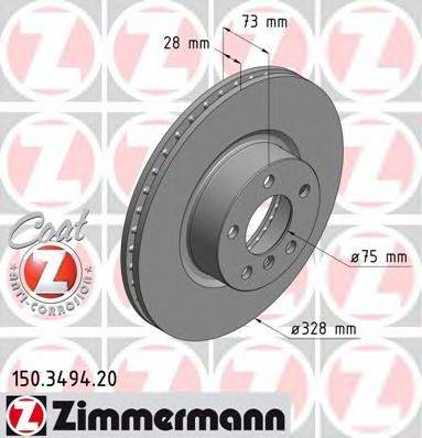 гальмівний диск ZIMMERMANN 150.3494.20 гальмівний диск ZIMMERMANN 150.3494.20