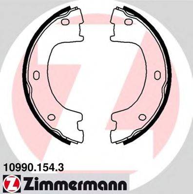 Комплект гальмівних колодок, стоянкова гальмівна система ZIMMERMANN 10990.154.3