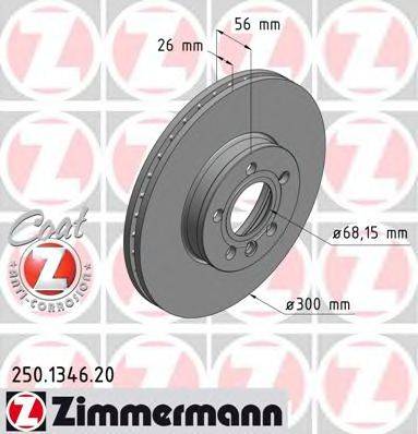 гальмівний диск ZIMMERMANN 250.1346.20